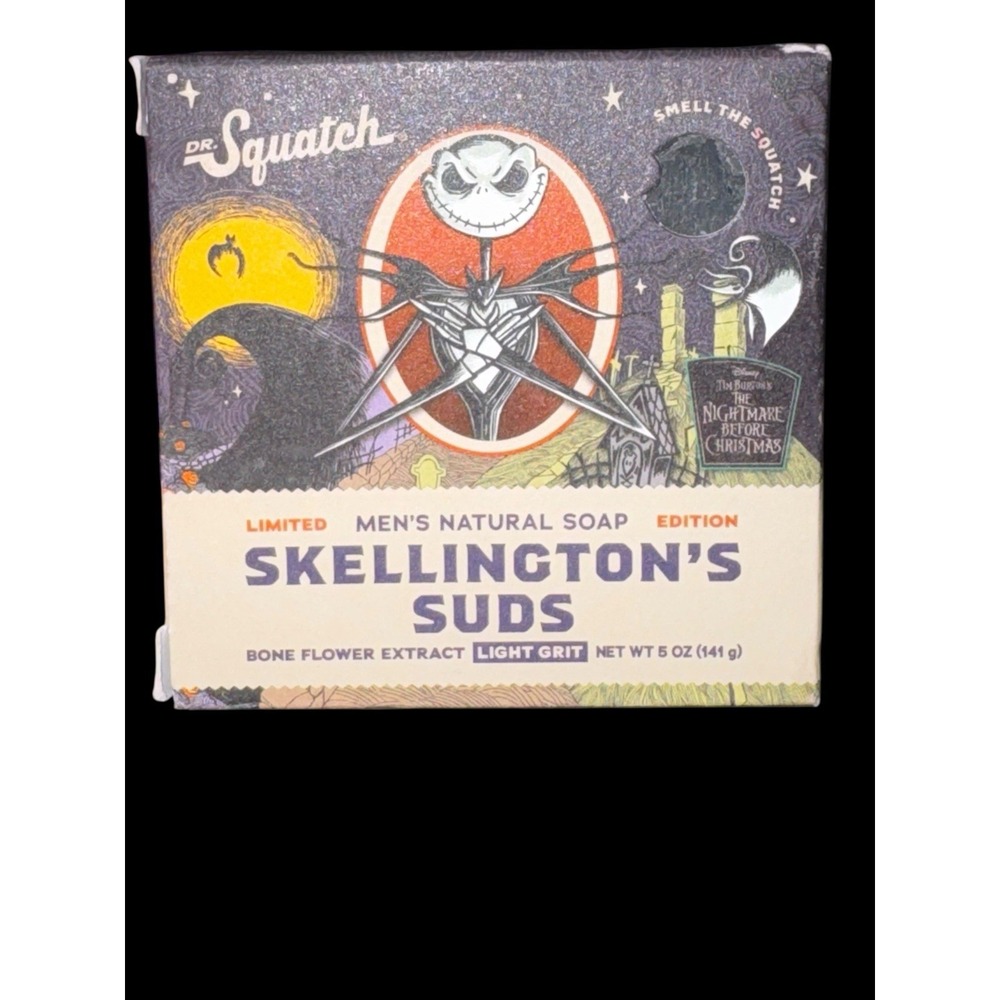Dr. Squatch Skellington's Suds Limited Edition Men's Natural Soap Light Grit